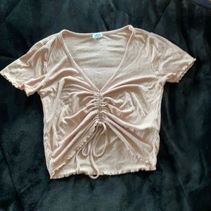 Light pink cinch top